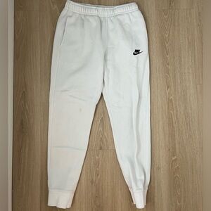 White Nike Unisex Sportswear Club Fleece Joggers